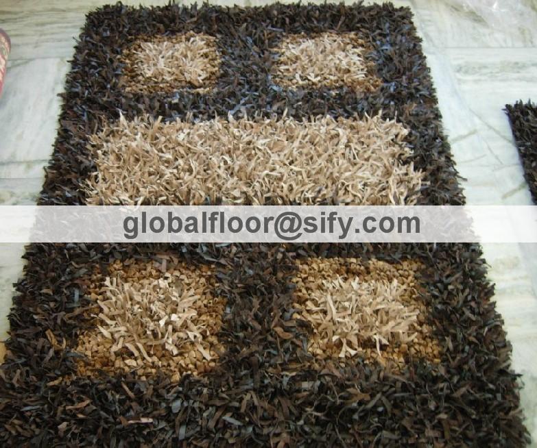 Gff-4269 leather shaggy rug-5 boxes 