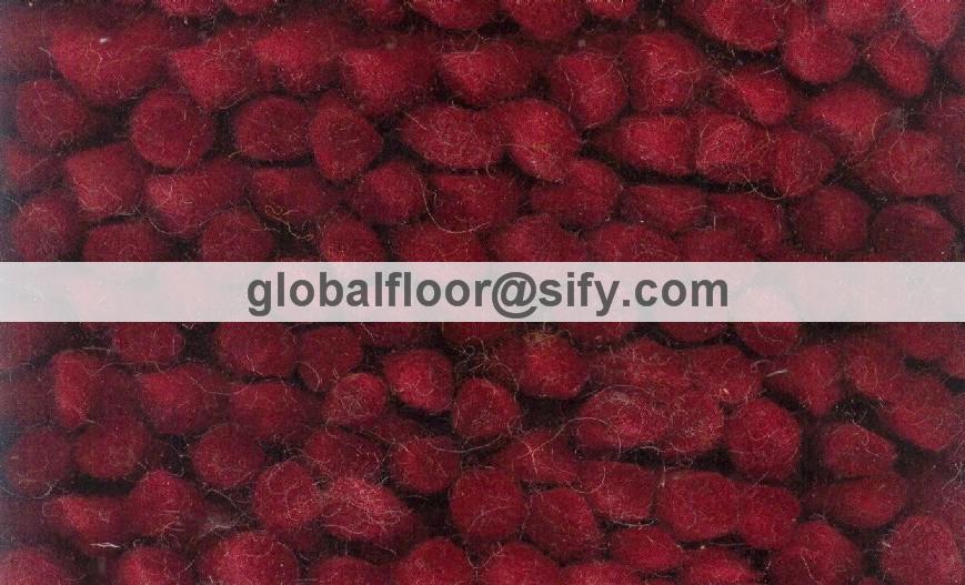 Gff-10010 thick wool shaggy solid colour maroon 